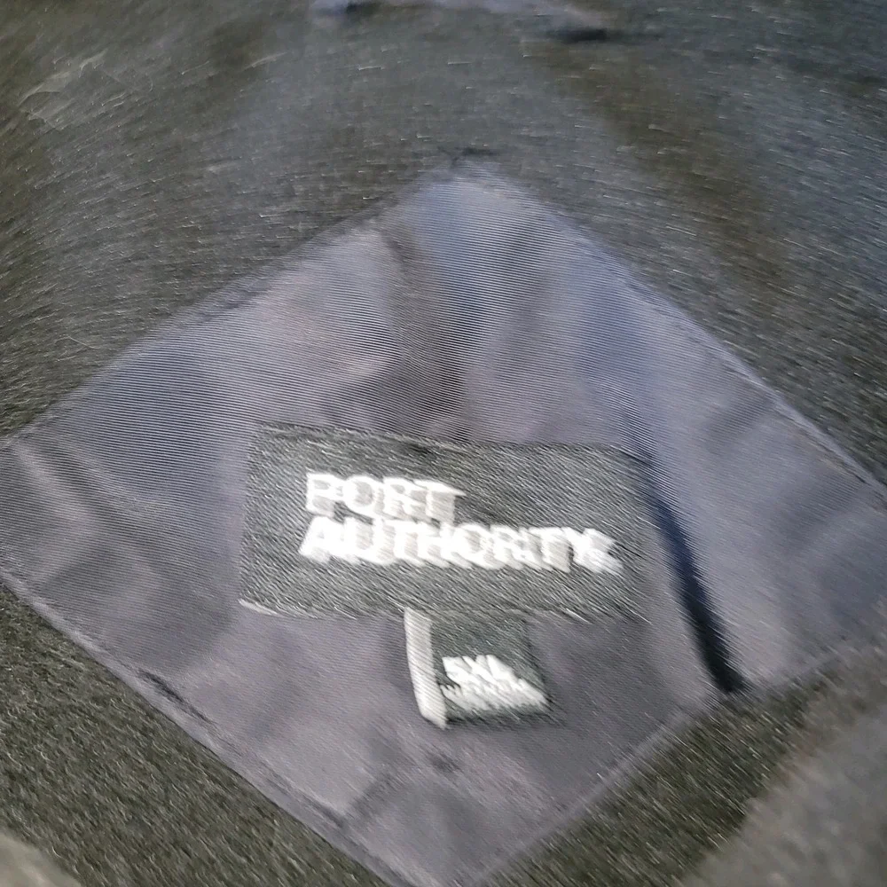 Port Authority‎ Black  Full Zip Fleece Lined Jacket Men's Size 5XL Resin Coated